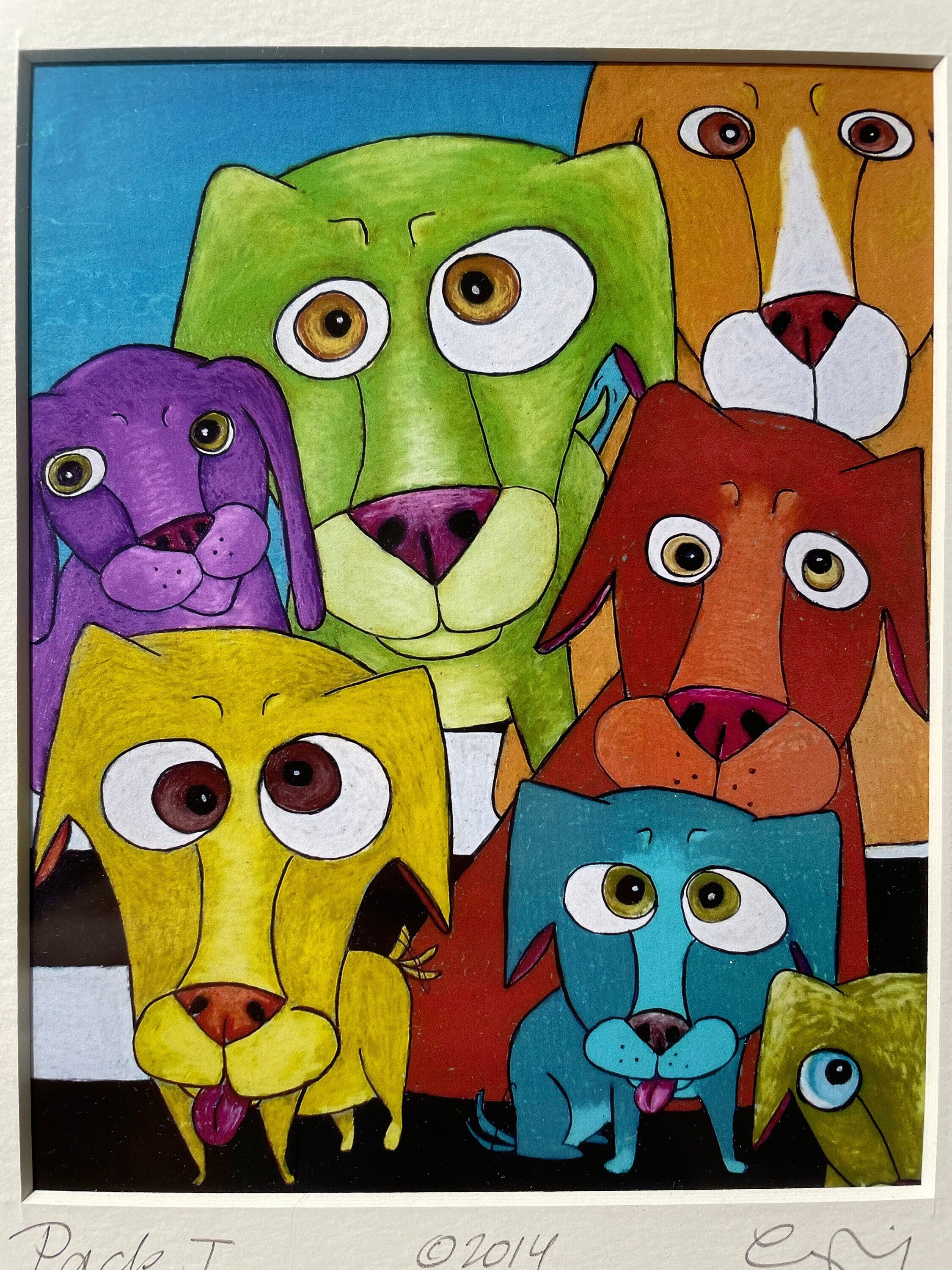 Colorful Dog Wall Art Print Dog Lover Gift Rainbow Colors Etsy.de