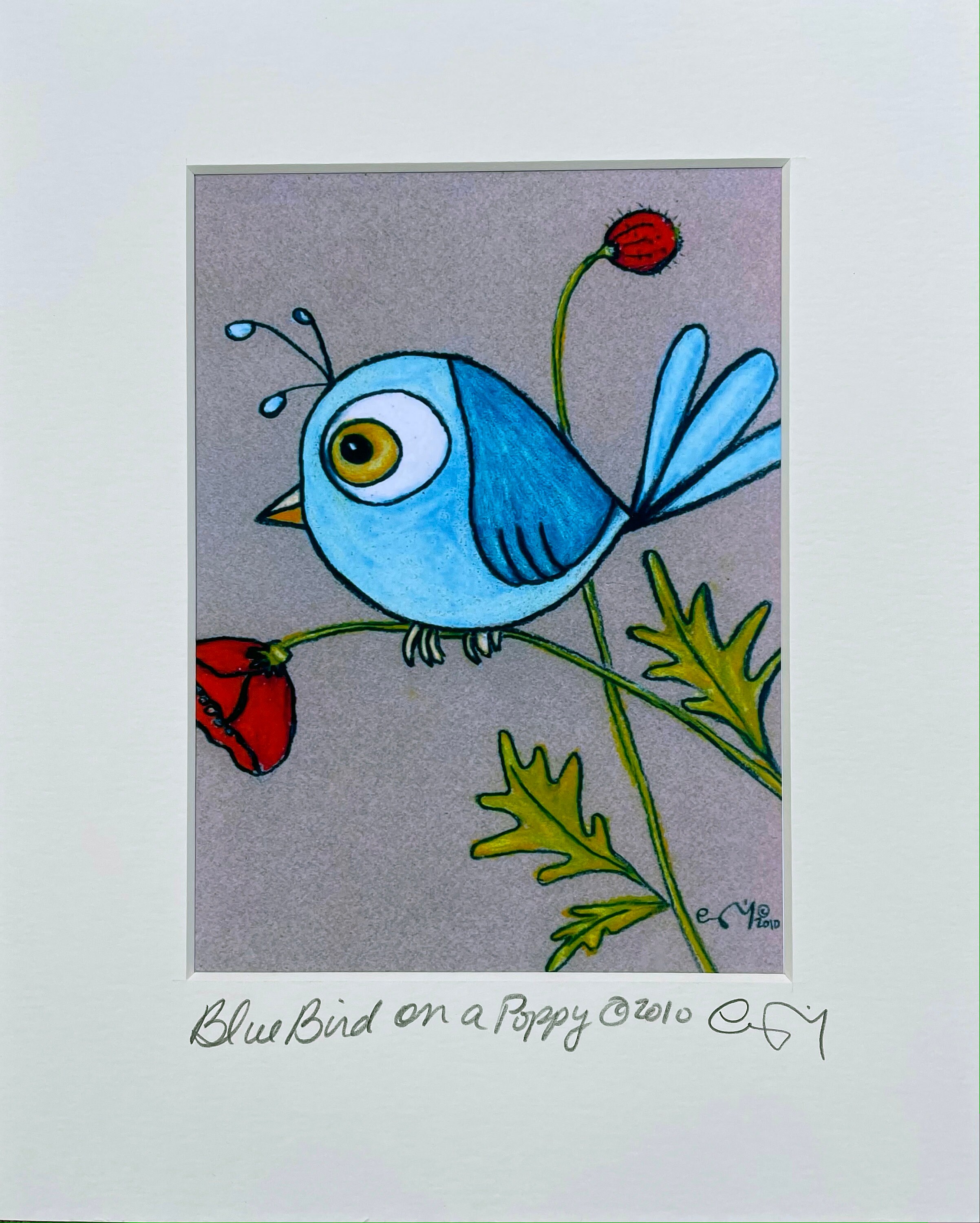 Blue Bird Wall Art Print Whimsical Bird Art Colorful Bird Etsy Australia