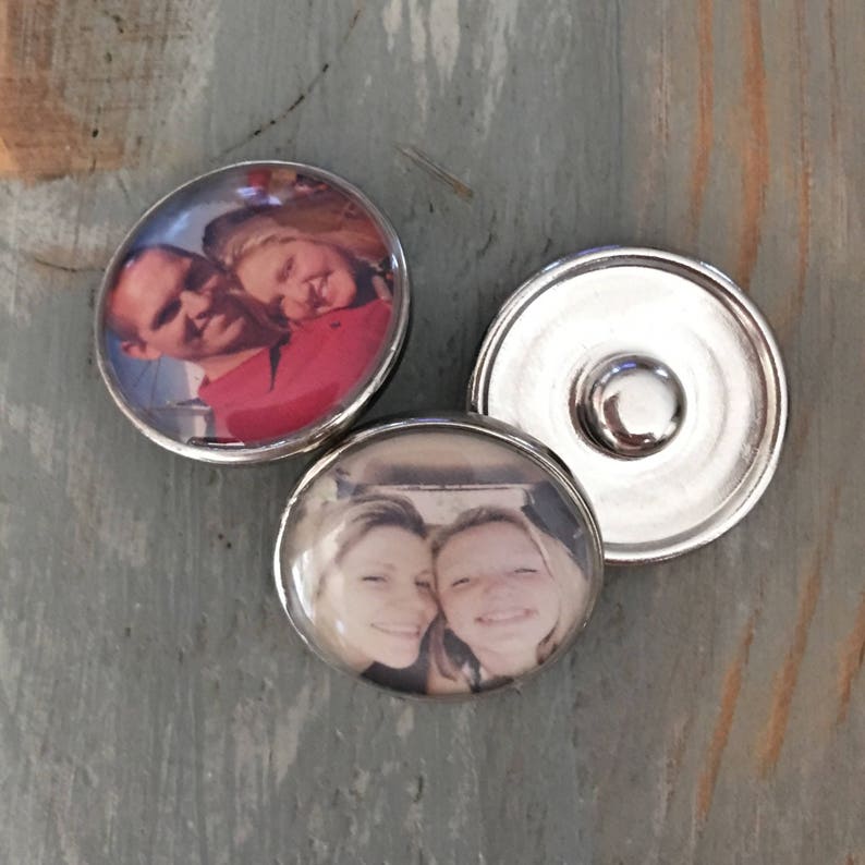 Personalized Photo Snap charm ginger snap it noosa interchangeable men women unisex gift gingersnap 12mm circle metal for bracelet & jewelry image 3