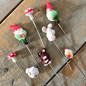 Topper de pino reto para costura decorativa, colcha de ovelha branca, presente artesanal, pino de cordeiro personalizado, presente de arte, cordeiro, amante de cachimbo, limpador de pôquer