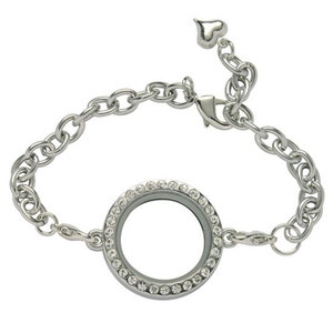 Glass magnetic locket bracelet for my floating charms origami pendant owl rhinestone wedding living silver circle crystal 25mm legacy gift
