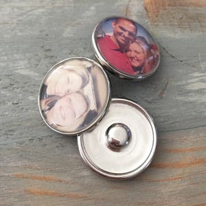 Personalized Photo Snap charm ginger snap it noosa interchangeable men women unisex gift gingersnap 12mm circle metal for bracelet & jewelry image 2