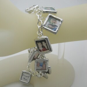 Custom Glass Photo Memory Charm Cha Cha Bracelet Reversible With Your ...