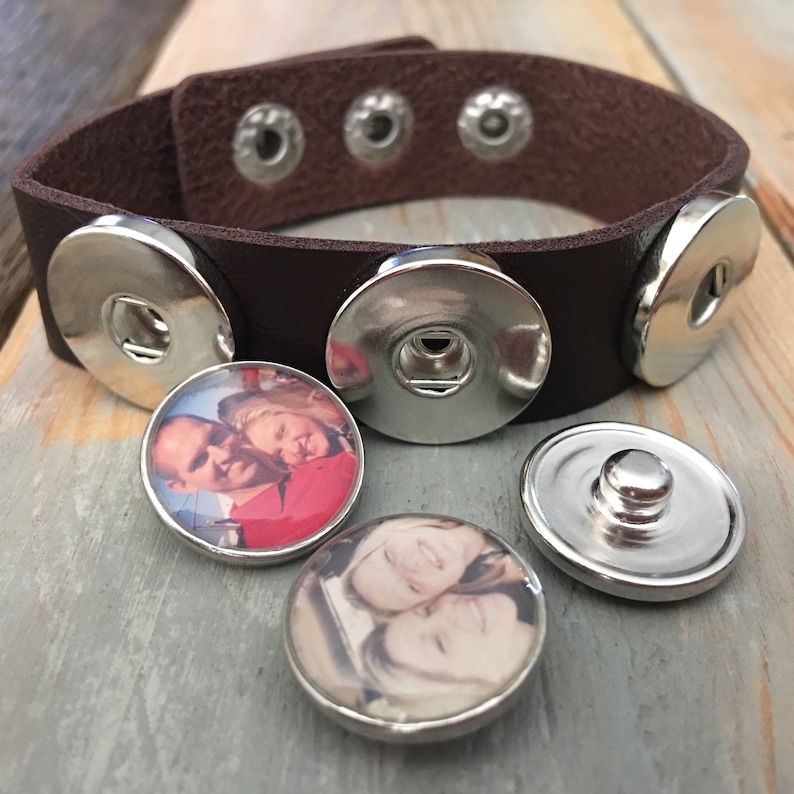 Personalized Photo Snap charm ginger snap it noosa interchangeable men women unisex gift gingersnap 12mm circle metal for bracelet & jewelry image 4