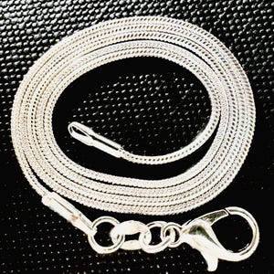 16 - 30 inch  silver 1mm snake chain necklace Perfect for my pendants smooth shiny round lobster clasp basic 18 20 22 24
