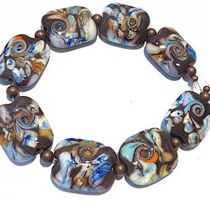 Schokoladen Reaktive Farben Gepresst,handgefertigte Lampwork Glasperlen