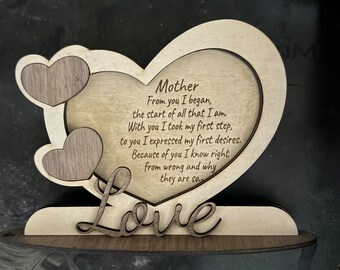 Mothers Day Special - Personalised Laser engraved heart