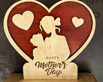 Mothers Day Special - Personalised Laser engraved heart