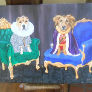 Golden Retriever Portrait, Genuine Traditional Oil Painting on Canvas Bild 9