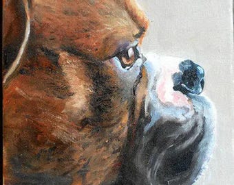 Custom Dog Portrait, Realistic, Hand Painted Oil Painting