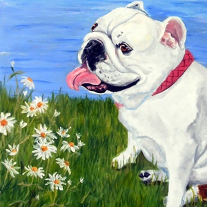 Old English Bulldog Drawing, by artist Robin Zebley, Colored Pencil or Oil Painting image 8