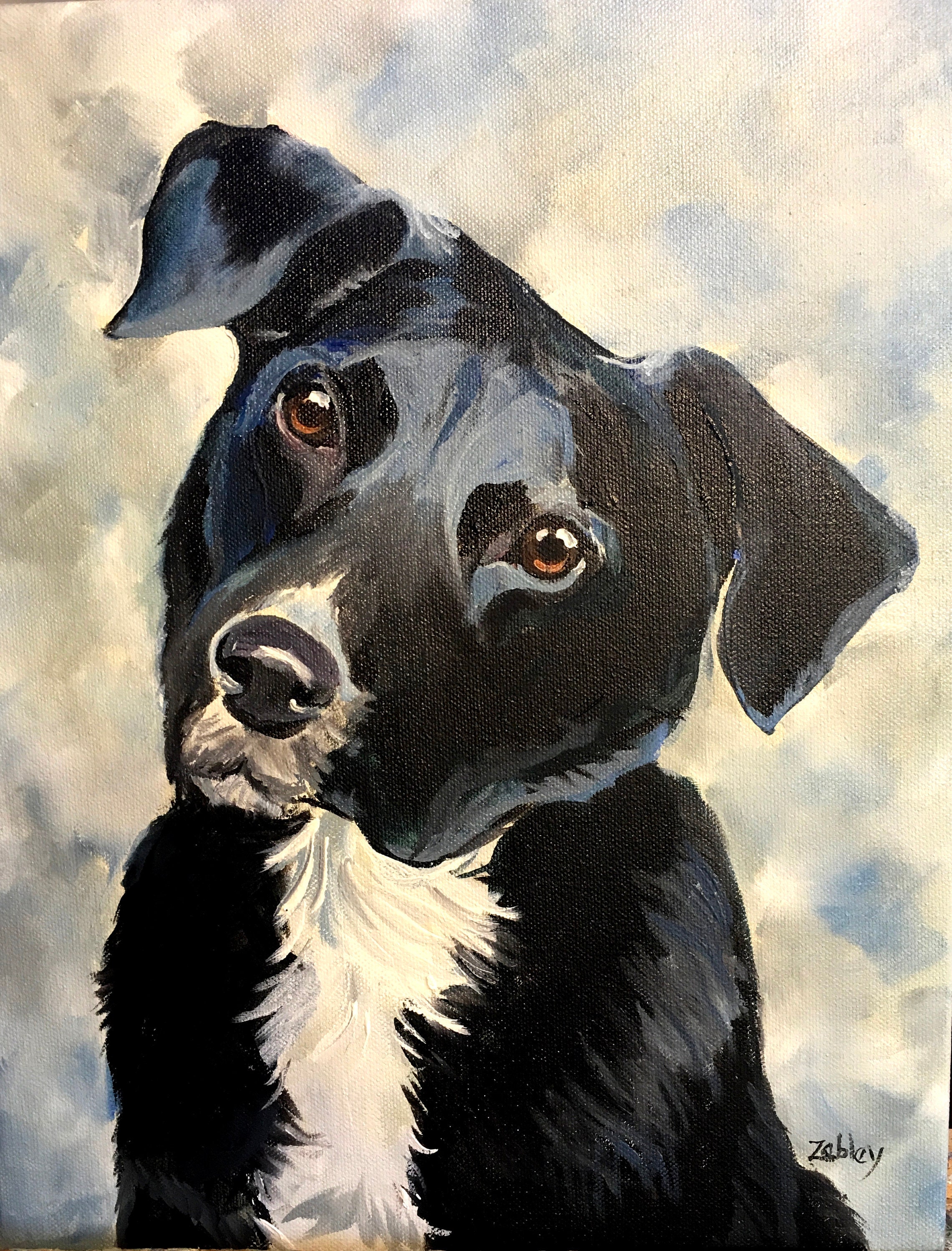 perro negro pintado con acuarela  Dibujo de animales, Pintar acuarela,  Perros negros