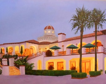 Painting of Wedding Venue from your Photos, Genuine Hand Painted Oils on Canvas