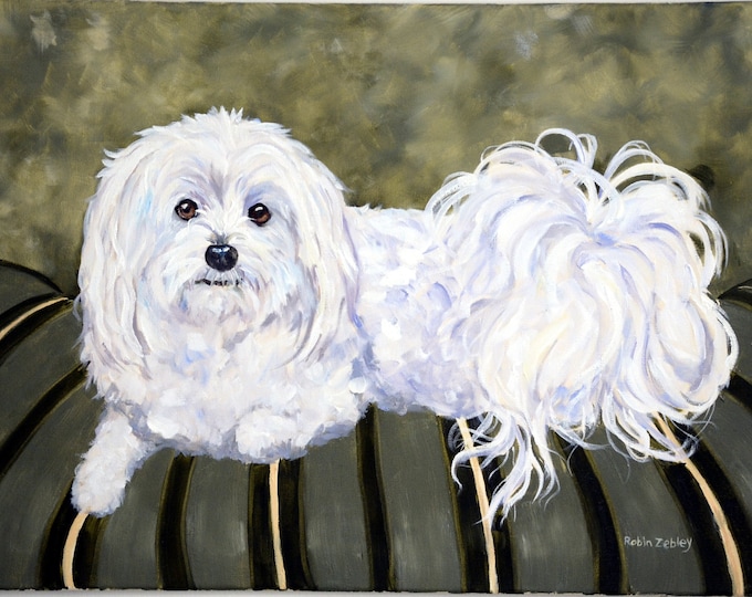 Mother's Day Sale Custom Painting of your Dog, Portrait, Large 18" x 24" oils on stretched canvas Art