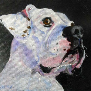 Custom Pet Portrait Oil Painting, Boxer Art or your dog's breed, Personalized Animal Art Painted artist Robin Zebley Brindle Profile image 2