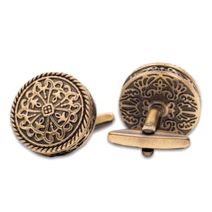 Grand Bronze Vintage Cufflinks| Mens Bronze Cuff links | Suit shirt Cufflinks| Wedding Groom Cufflinks | Groomsmen Cufflinks, Mens Gift