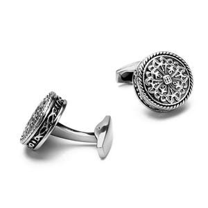Silver Vintage Cufflinks - Mens Silver Cuff links - Minimalist Suit shirt Cufflinks| Wedding Grooms Cufflinks, Groomsmen Gifts Cufflinks