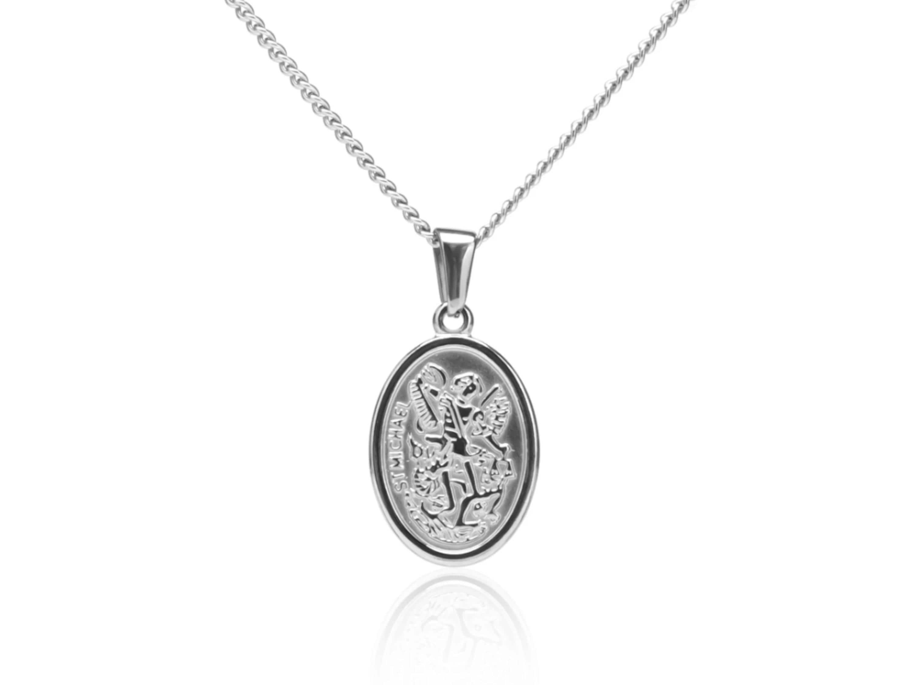 Collana Pendente A Medaglione Di San Michele |Xenos Jewelry
