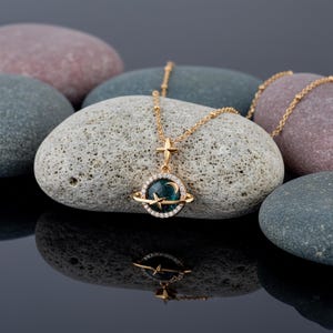Collana Con Ciondolo Luna E Stella In Zirconia – Argento 925 – Donna – Regalo Con Sacchetto In Velluto