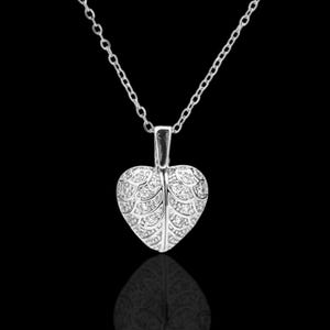 Tiny Initial Heart Necklace: Stainless Steel Love Pendant