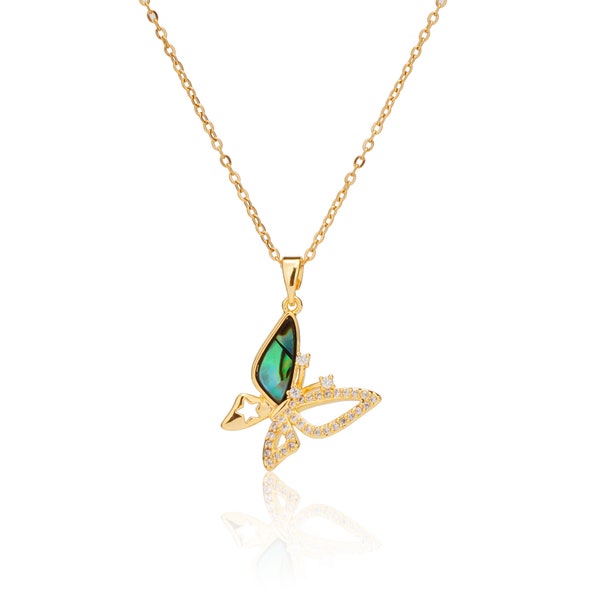 Buy DKNY Silver Tone Pavé Crystal Butterfly Pendant Necklace | Womens necklaces