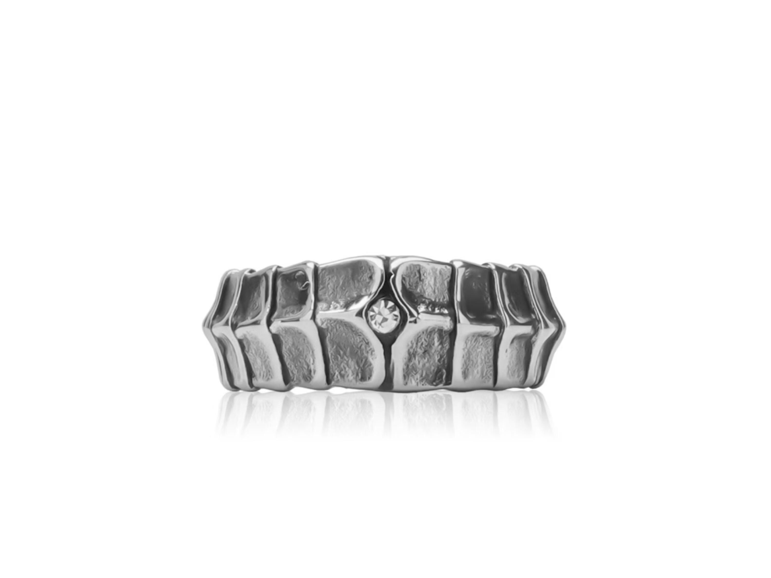 Snake Skin Pattern Rings Stainless Steel Snake Skin Ring | Exotic Snakeskin Pattern Stacking ...