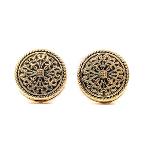 Boutons de manchette vintage Grand Gold / Boutons de manchette initiales pour hommes / Boutons de manchette de chemise de costume minimaliste Boutons de manchette pour marié/ cadeau pour homme d'honneur image 5