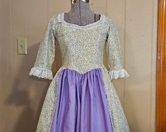 Girls Colonial Dress, Size 10, Ready to Ship