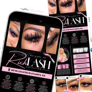 Booking Site Template for Lash Techs