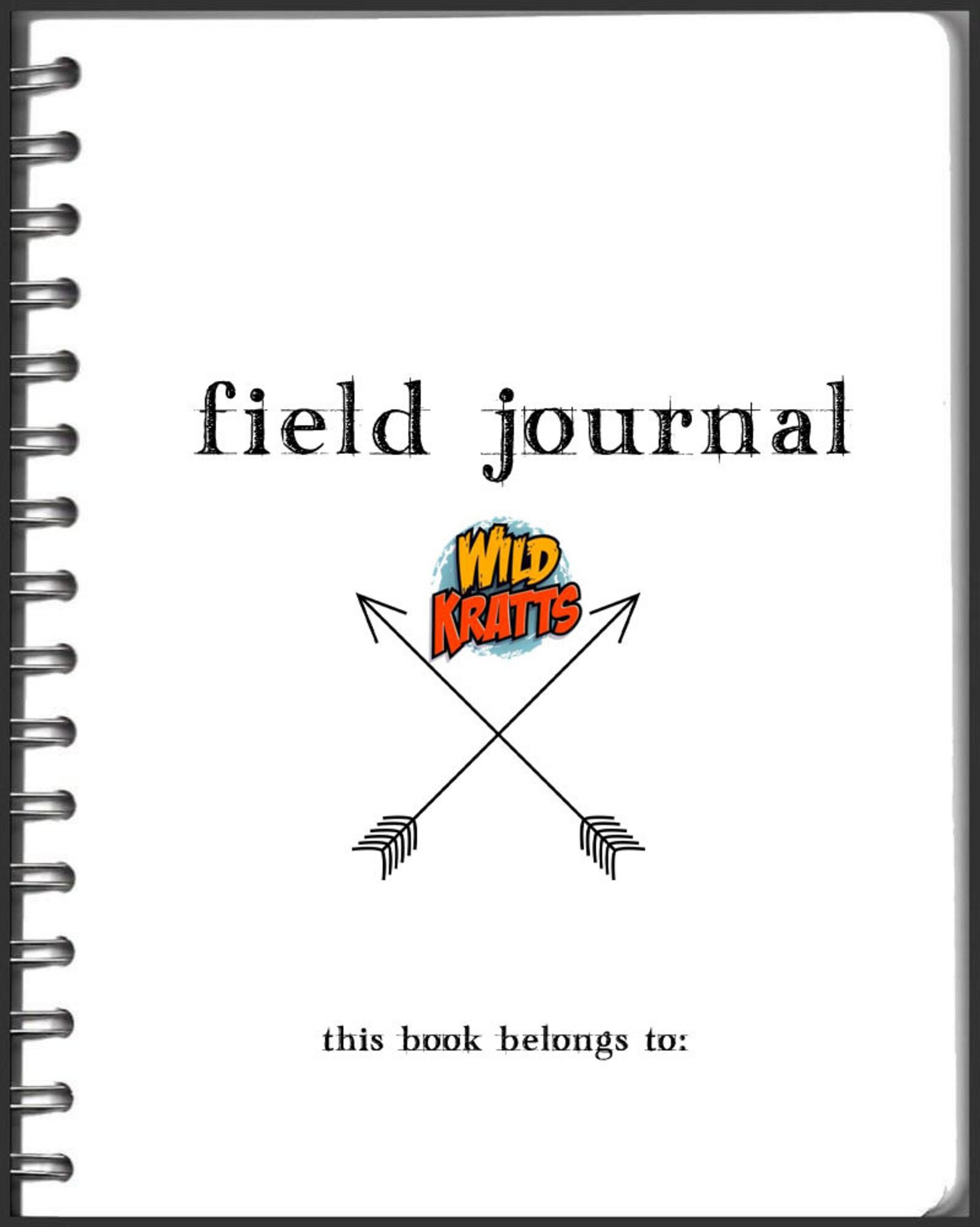 Printable Field Journal Use With Wild Kratts PBS Show or Etsy
