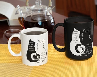 Taza de café personalizada para amantes de los gatos, taza personalizada para amantes de las mascotas, nombres personalizados mascotas