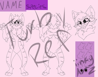 Anthro Furby ref sheet base