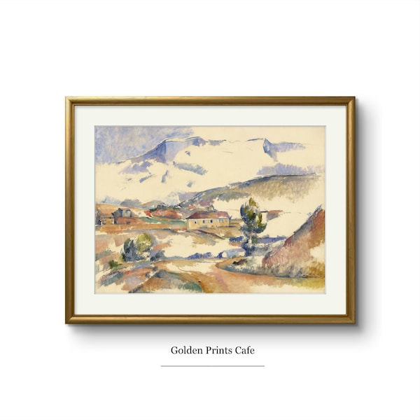 Printable Art⎜Montagne Sainte-Victoire (1887) Paul Cézanne⎜Vintage Painting⎜Wall Art⎜Digital Art⎜Instant Download