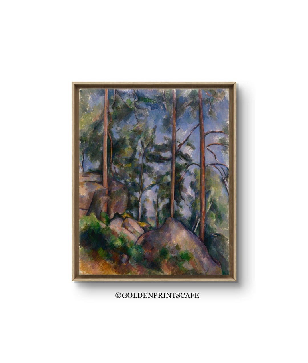 Printable Art⎜pines and Rocks (1897) Paul Cézanne⎜vintage Painting⎜wall ...