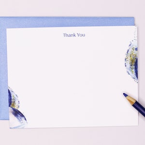 Carte de correspondance personnalisée, merci, perspective de la terre. Lot de 8 unités