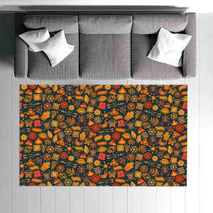 Tappeto stampato dell'Antico Egitto, Clip Art, Pop Art, Arazzo, Tappeto da soggiorno, Tappeto da giocatore, Tappeto da sala TV, Tappeto da camera da letto, Tappeto da cucina, Tappeto popolare, Tappetino
