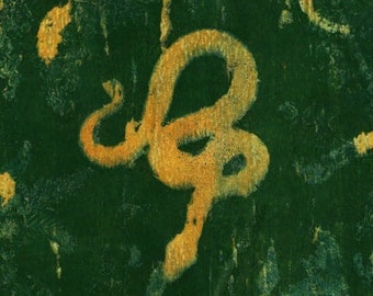Snake in the Garden Wallpaper Print and Pattern