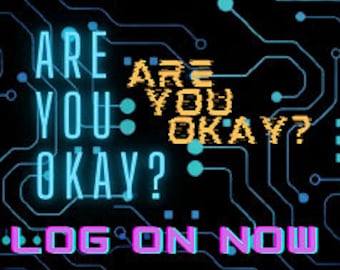 Dystopian Mental Health graphic design for stickers, buttons, art prints