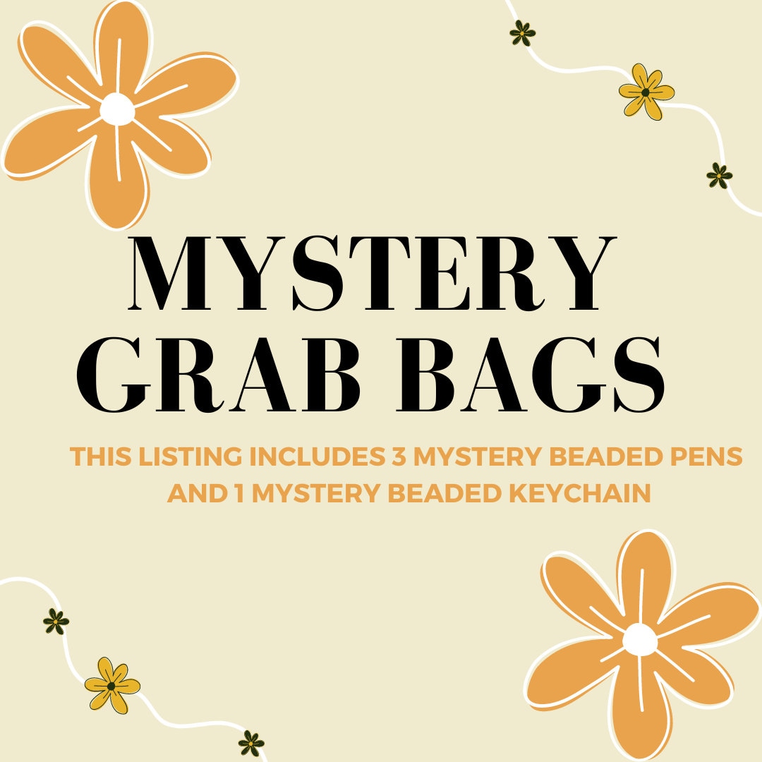 Mystery Beaded Pen & Keychain Grab Bag | Fun Stationery Set - Etsy