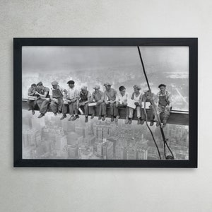 Lunch atop a Skyscraper Poster | New York Poster Print | Modern  Wall Decor | Lunch atop a Skyscraper Framed Wall Art