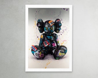 Banksy Kaws Figure Wall Art Print | Hypebeast Kaws Wall Art