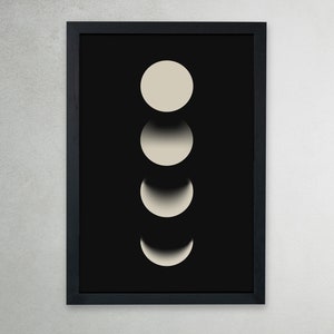 Moon Phase Wall Art Prints | Black and white Moon poster | Minimalist Abstract | Boho  Lunar Phases wall art | Modern Home Decor