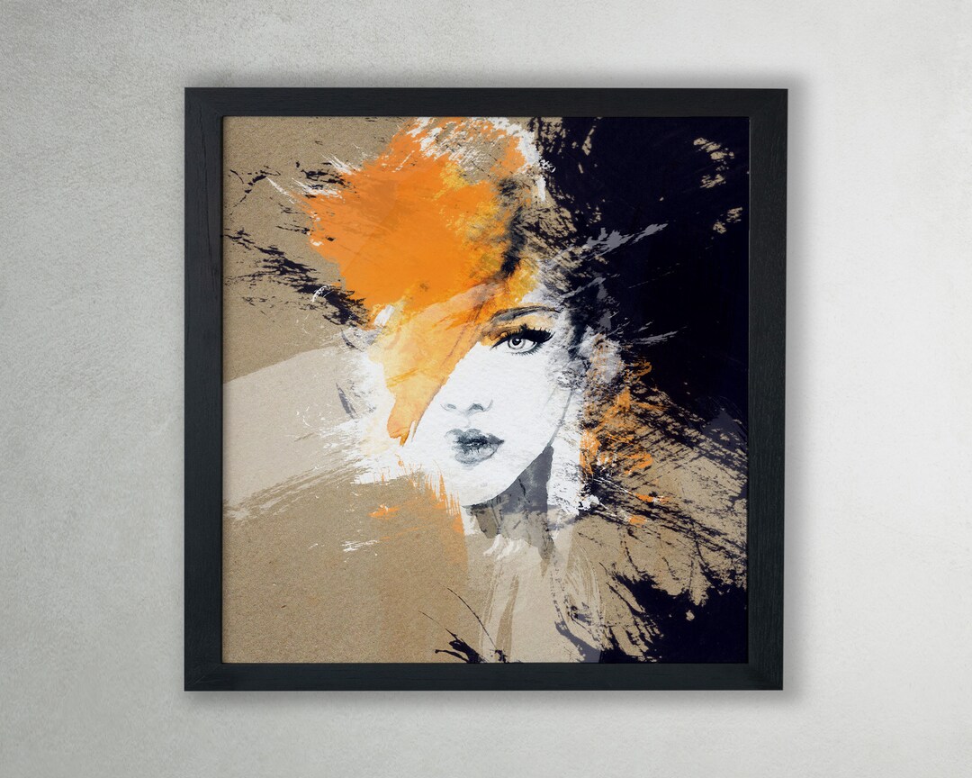 Abstract Woman Portrait Wall Art Print | Luxury Fashion Wall Art ...