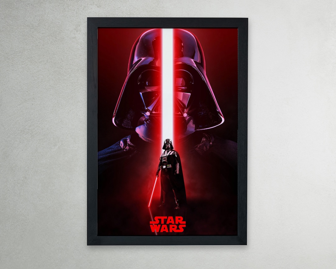 Darth Vader Sith Lightsaber Wall Art | Darth Vader Print Art
