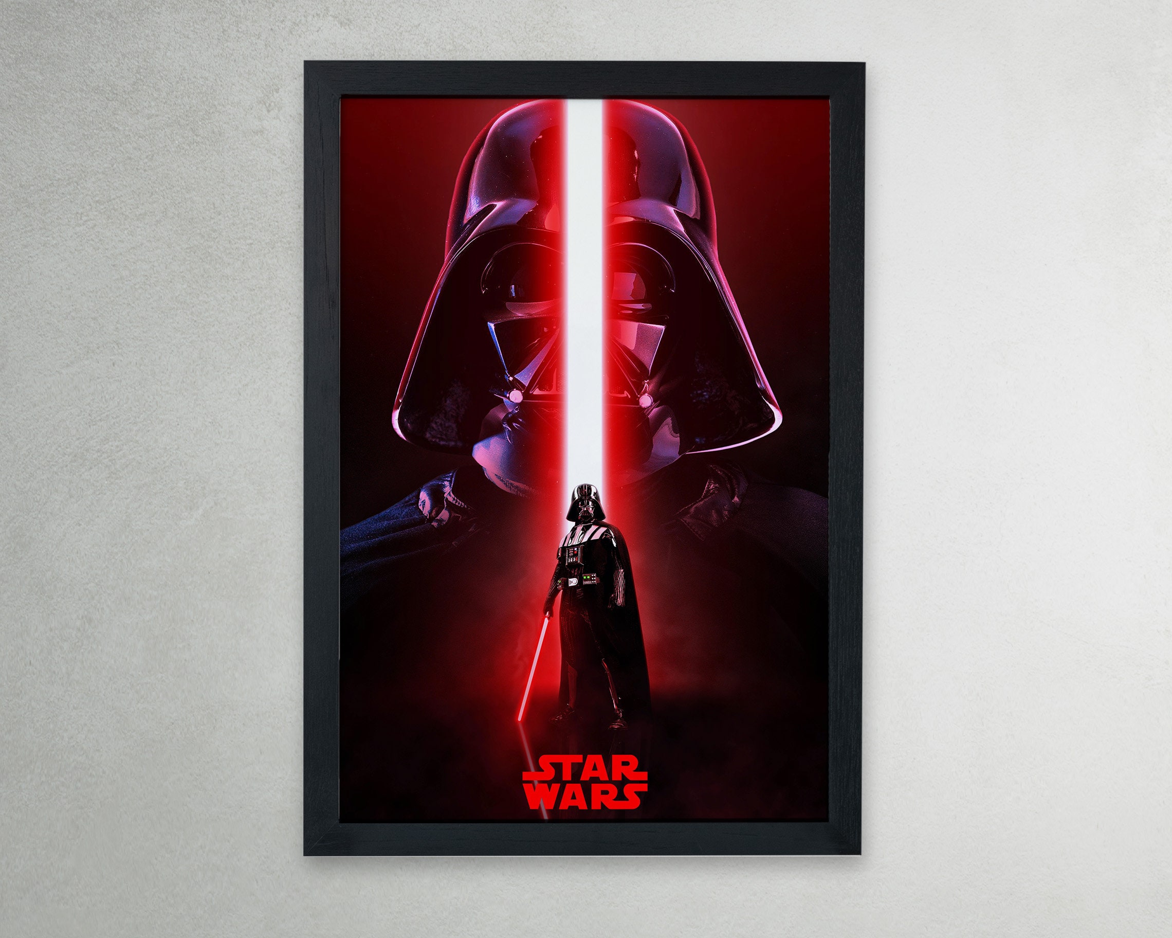 Darth Vader Sith Lightsaber Wall Art | Darth Vader Print Art