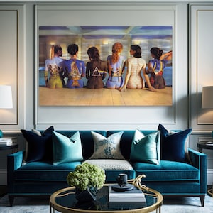Pink Floyd Iconic Canvas Wall Art | Girls by the Pool Album Cover ...