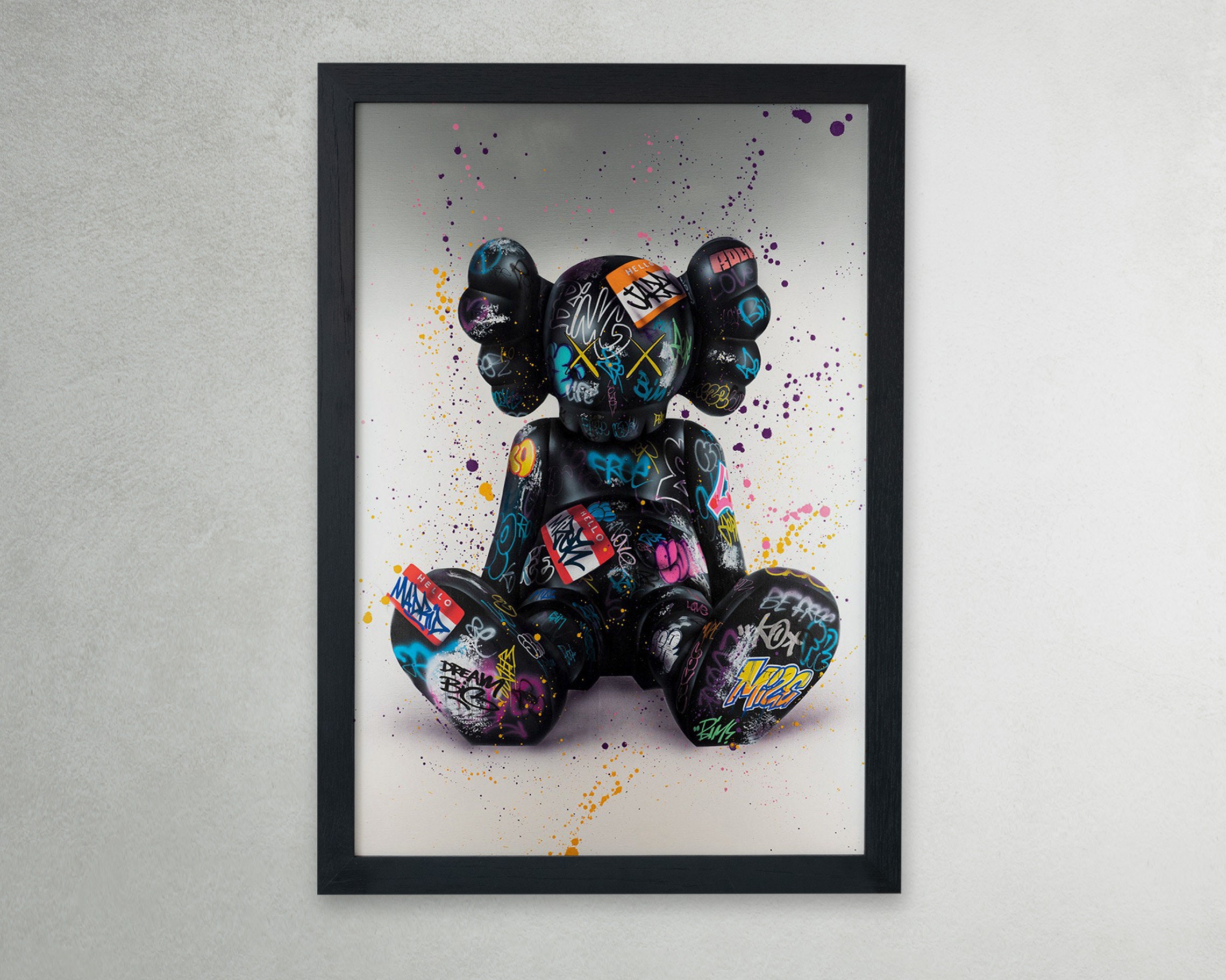 Banksy Kaws Figure Wall Art Print | Hypebeast Kaws Wall Art Banksy Kaws Figure Wall Art Print | Hypebeast Kaws Wall Art