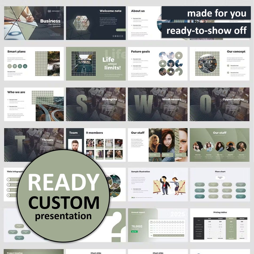 Ready Layouts For Ready Presentation Custom Layout Fully Eddited With Custom Data - Etsy