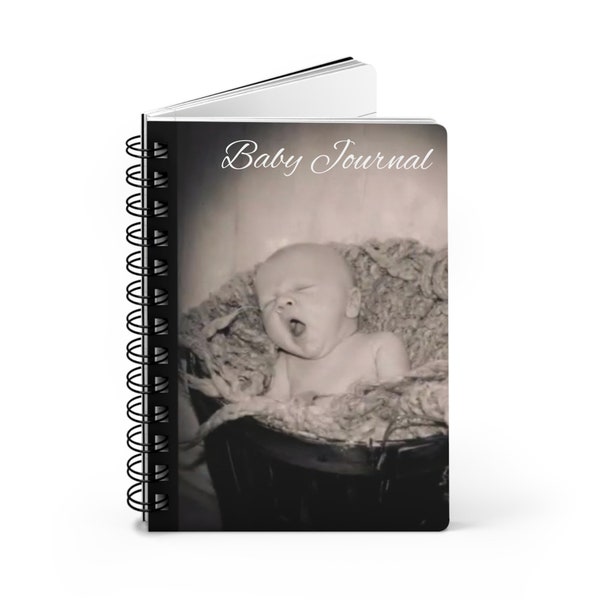 Baby Journal | Spiralbindung | Journal Schwangerschaft | Baby Meilensteine | Babysitter oder Nanny Updates | Baby-Tagebuch | Babypartygeschenk l Mom-To-Be