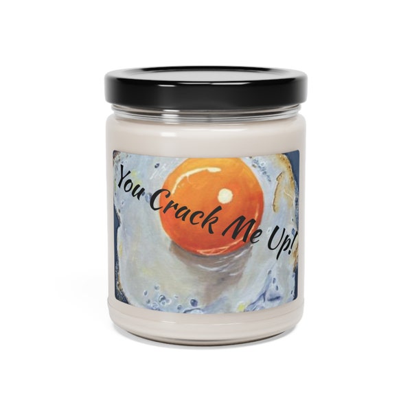 Funny Candle | "You Crack Me Up" | 9 oz | Fried Egg | Gift for Chicken Mom | Farm Decor| Chicken Lovers | Two scents available| Gift Idea